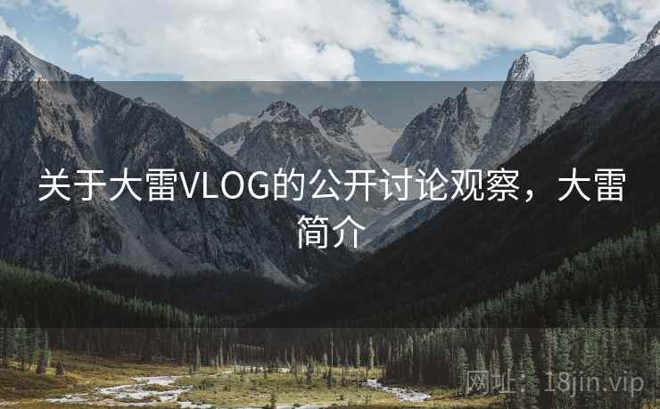 关于大雷VLOG的公开讨论观察，大雷简介