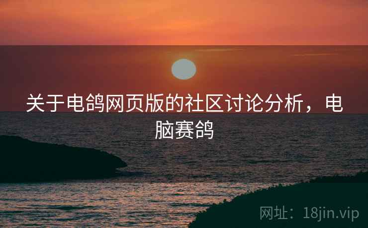关于电鸽网页版的社区讨论分析，电脑赛鸽