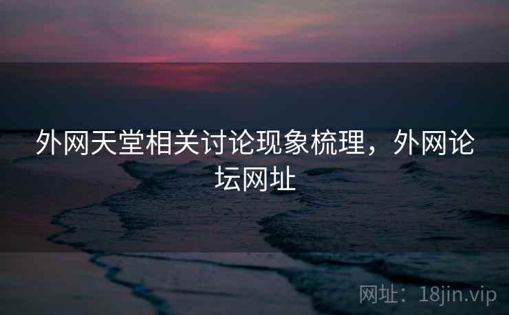 外网天堂相关讨论现象梳理,外网论坛网址 外网天堂相关讨论现象梳理,外网论坛网址